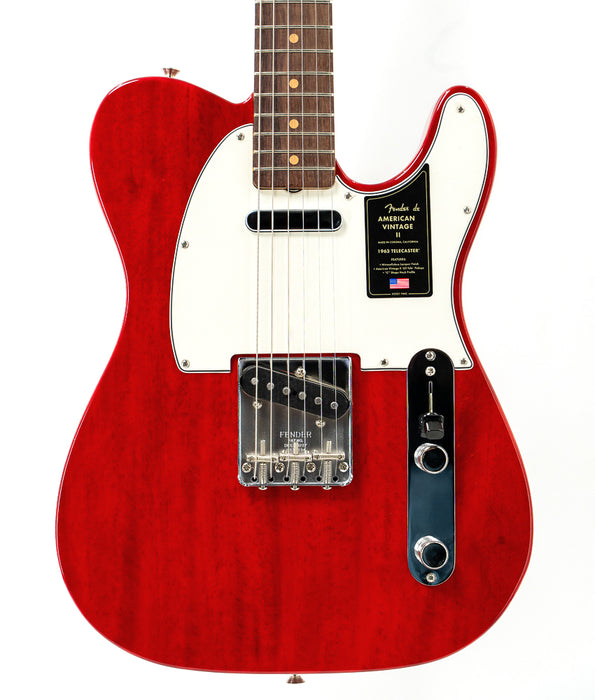 Fender American Vintage II 1963 Telecaster Electric Guitar - Crimson Red Transparent | New