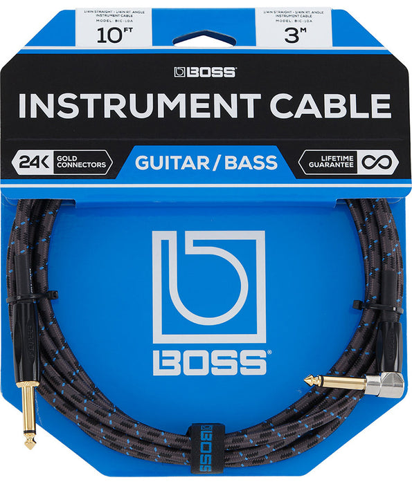 Boss BIC-10 A, 1/4 Right-Angle Guitar Cable