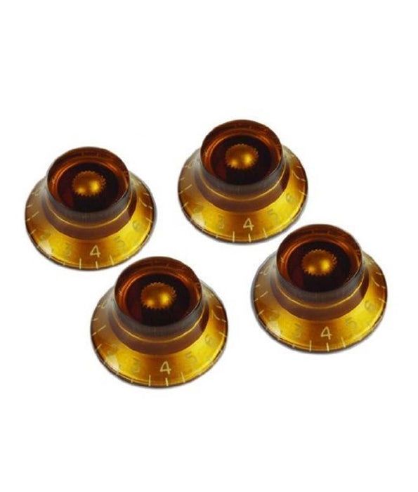 Gibson Gear PRKH-030 Amber Top Hat Knobs, 4 Pack | New