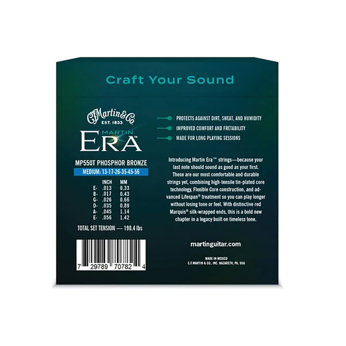 Martin Era Treated Acoustic Guitar Strings - .013-.056 Medium