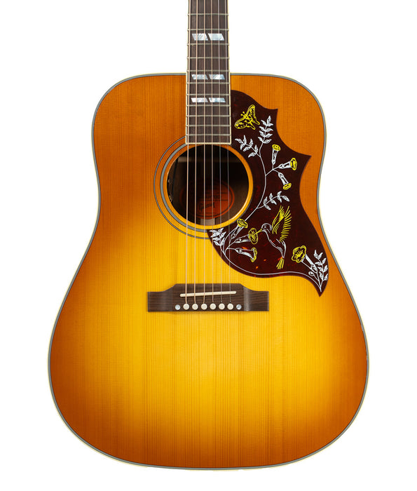 Pre-Owned Gibson Custom Shop Hummingbird "Red Spruce" Adirondack/Mahogany Acoustic-Electric Guitar - Heritage Cherry Sunburst | Used
