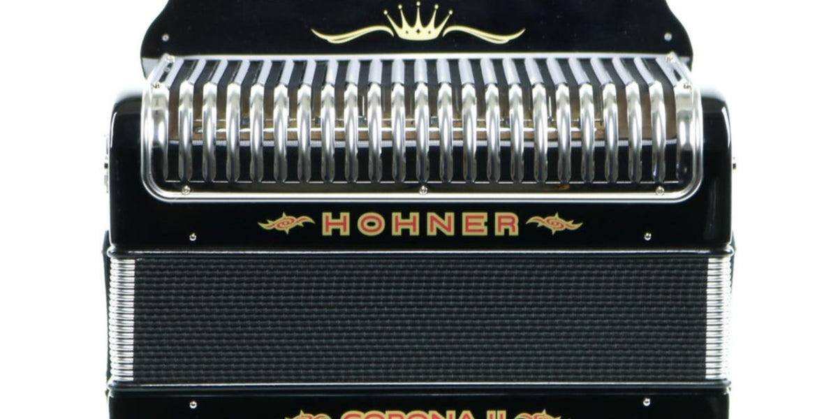 Hohner Corona II Xtreme FBbEb Button Accordion - BlackAlamo Music