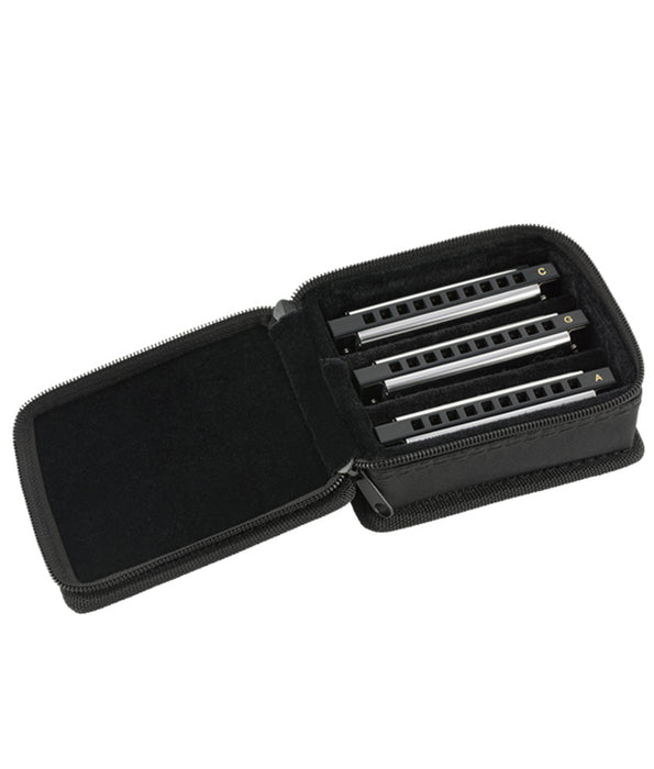 Fender Blues Deluxe Harmonicas - 3 Pack with Case | New