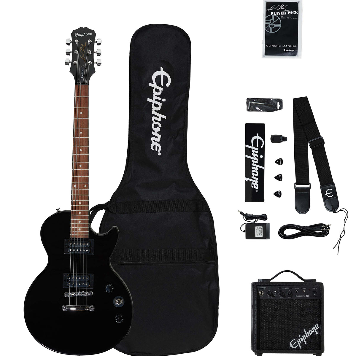 Epiphone Les Paul Electric Guitar Player Pack PPEGEGL1EBCH1 — Alamo