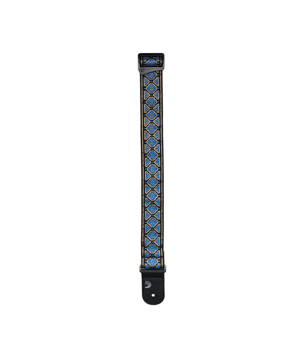 D'Addario Eco Jacquard Woven Guitar Strap - Blue Gold | New