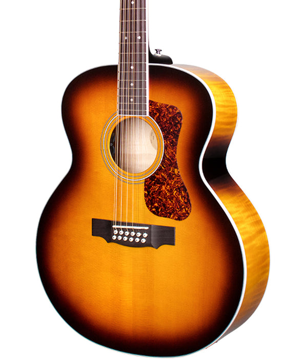 Guild F-2512E Deluxe, 12-String Acoustic-Electric Guitar - Antique Sunburst Gloss