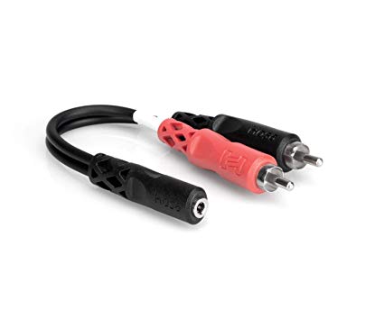 Hosa Stereo Breakout 3.5mm TRSF to Dual RCA