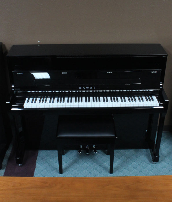Kawai K200 Upright Piano | Polished Ebony W/ Nickel Hardware | 45" | Used