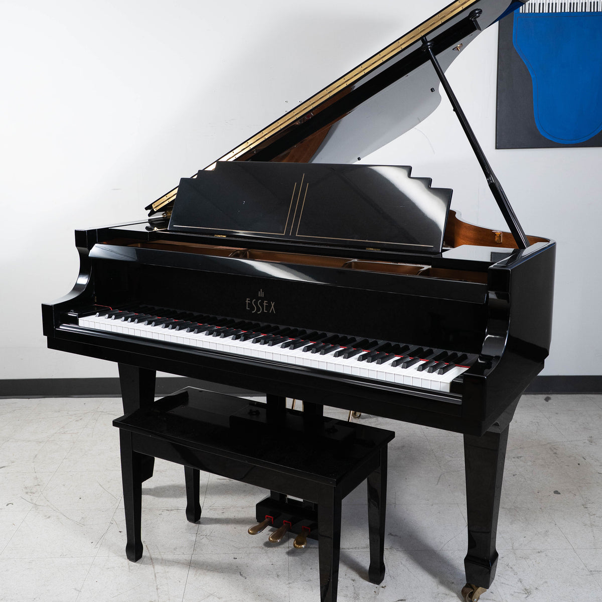 2001 Essex EGP160 Grand Piano | Polished Ebony | 5'2