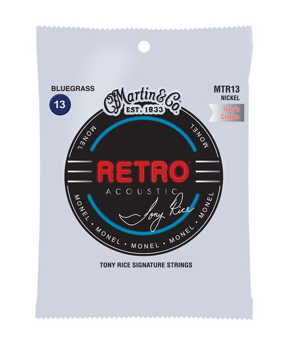 Martin MTR13 Retro Tony Rice's Choice Bluegrass Monel Acoustic Guitar Strings | New