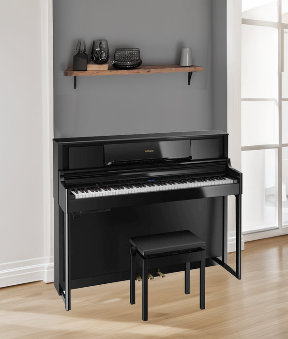 Roland LX705 Digital Piano Kit w/ Stand and Bench - Polished Ebony