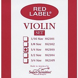 Super Sensitive Red Label Violin String Set 1/4