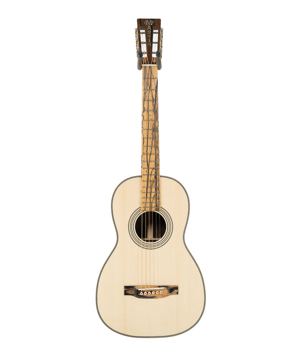 Martin Custom Shop Size 2 Acoustic Guitar Italian Spruce/Ziricote with Pale Moon Ebony Fretboard and Bridge