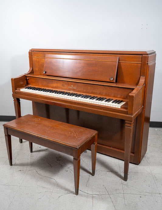 1958 Steinway Model 100 Upright Piano | Mahogany | Serial No. 359103 | Used