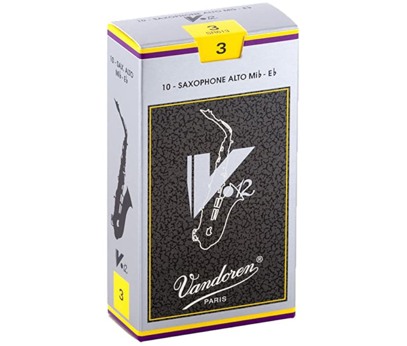 Vandoren V12 #3 Alto Sax Reeds, 10 pack
