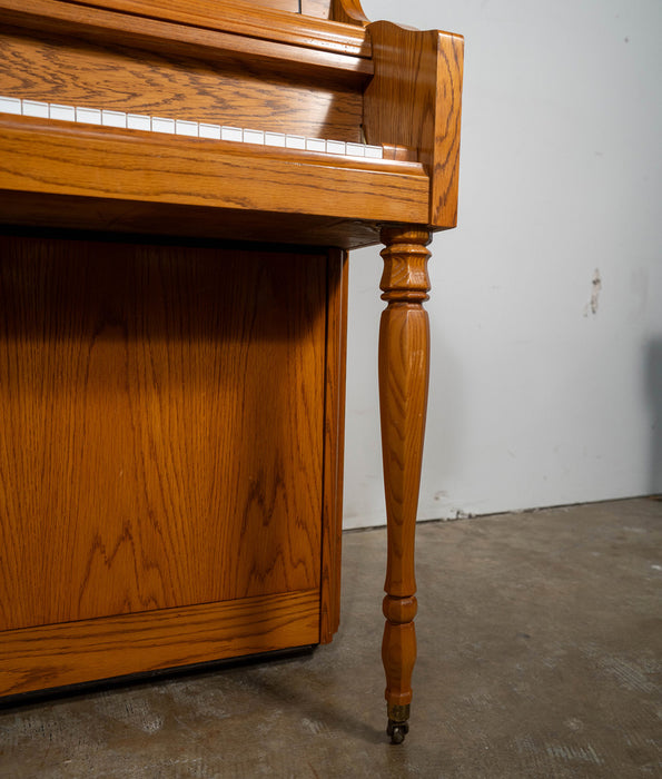 Samick JS-043M Upright Piano in Satin Oak | Serial No. JIM00042 | Used