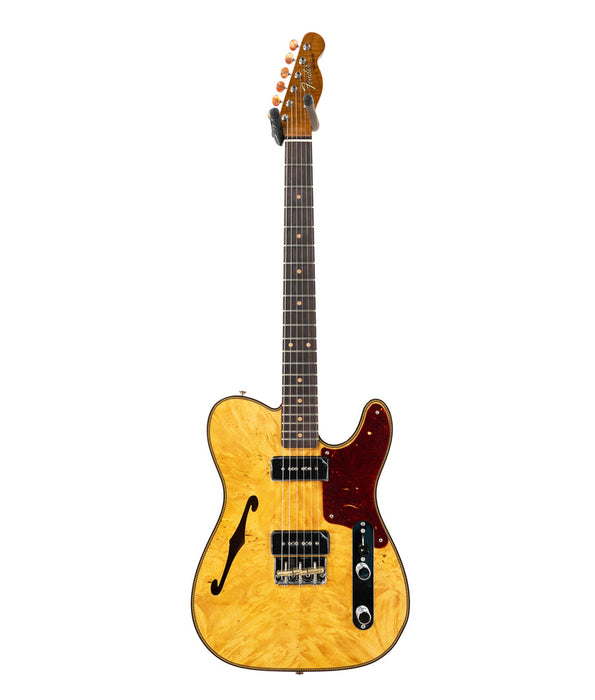 Fender Artisan Dual P90 Maple Burl Tele NOS, Rosewood Fingerboard - Aged Natural