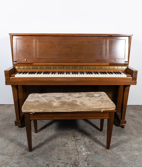 1976 Steinway Model 45 Studio Upright Piano | Satin Mahogany | Serial No. 446897 | Used