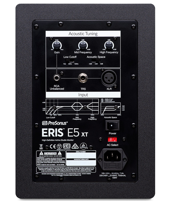 PreSonus Eris E5 XT 2-Way 5.25" Near Field Studio Monitor with EBM Waveguide