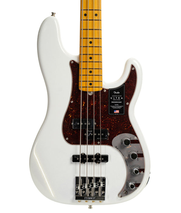 Fender American Ultra Precision Bass, Maple Fingerboard, Arctic Pearl