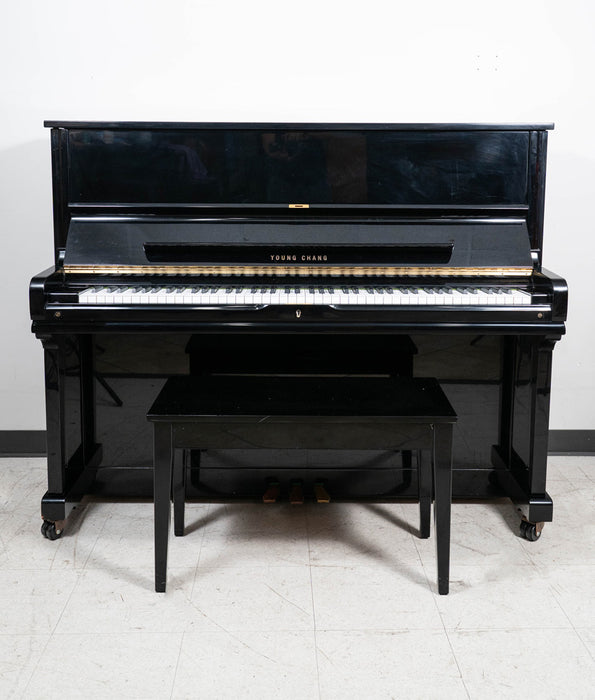 1996 Young Chang U121 Upright Piano | Polished Ebony | 48" | Used