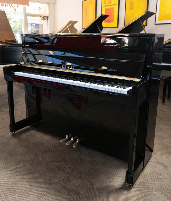 UTSA 2023 Kawai K200 Polished Ebony Professional Upright Piano - (Serial No. F195363) | Used