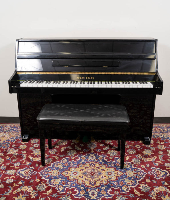 Young Chang E-109 Upright Piano | Polished Ebony | Used