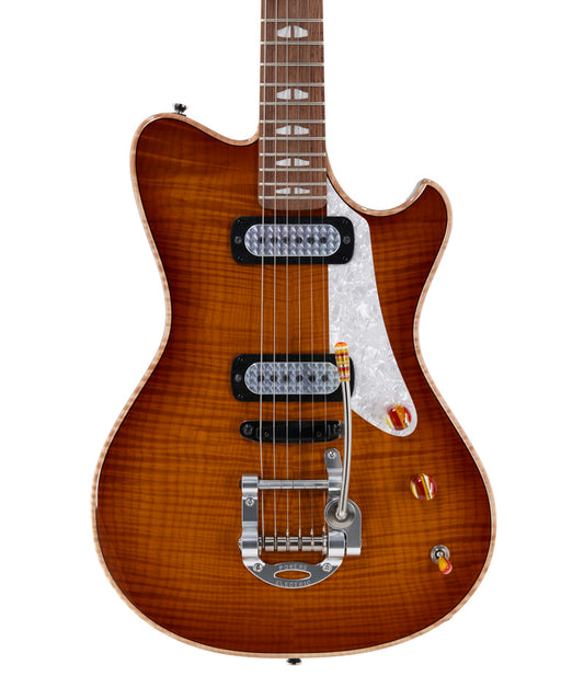 Powers Electric A-Type Select Electric Guitar - Maple Sweet Tea Orange | New