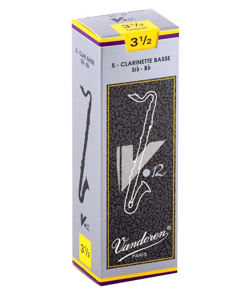 Vandoren V12 Bass Clarinet Reed, 3.5 Strength - 5 PackAlamo Music