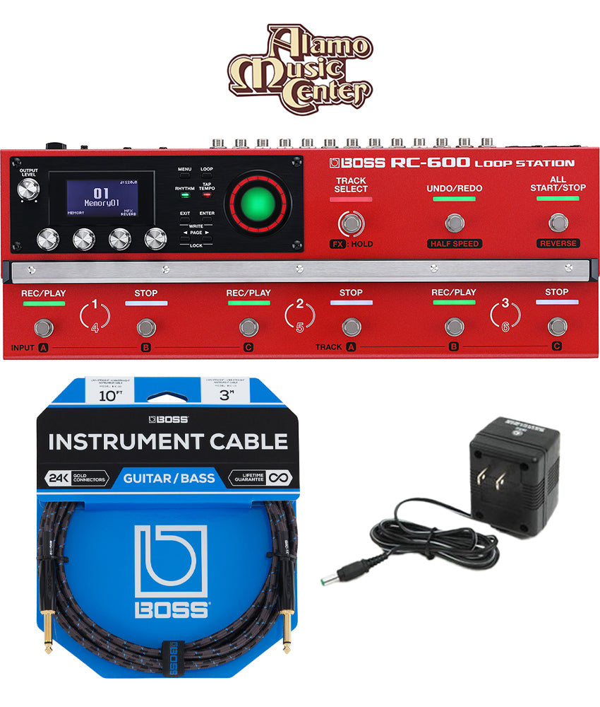 Boss RC-600 Loop Station Looper Pedal Bundlealamomusiccenter