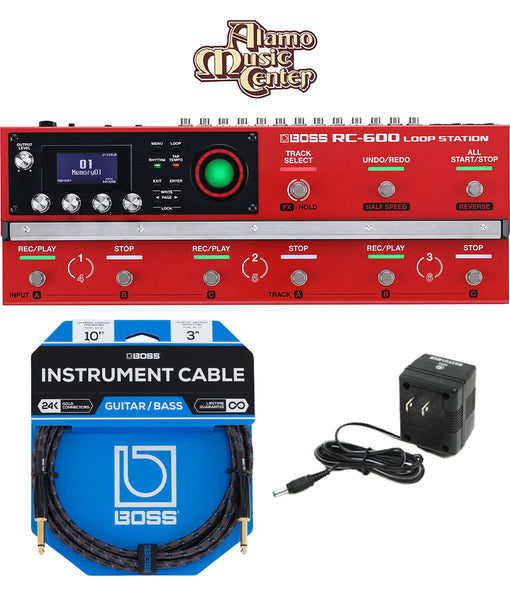 Boss RC-600 Loop Station Looper Pedal Bundlealamomusiccenter