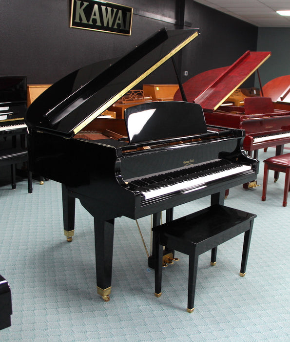 George Steck 4'8" GS42 Baby Grand Piano | Polished Ebony | Used