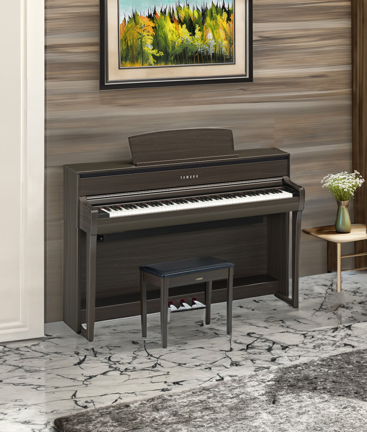 Pre-Owned Yamaha Clavinova CLP-775 Console Digital Piano - Dark