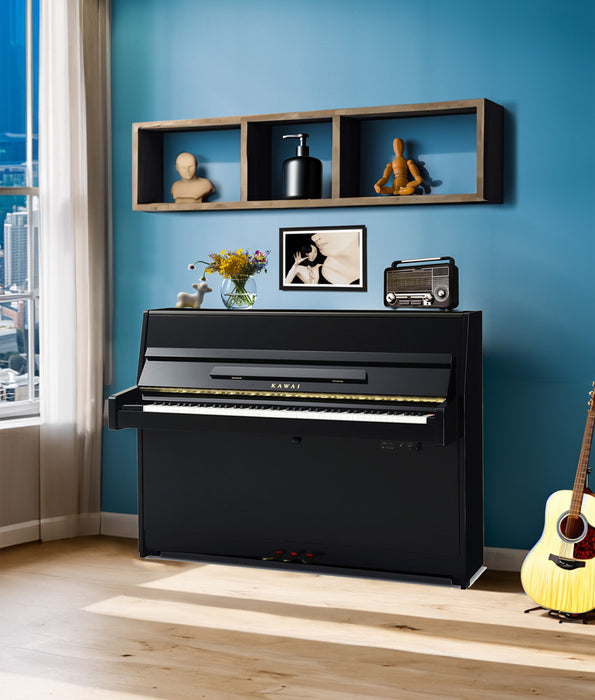 Kawai K-15 Continental Upright Piano | Ebony Polish | 43.3" | New