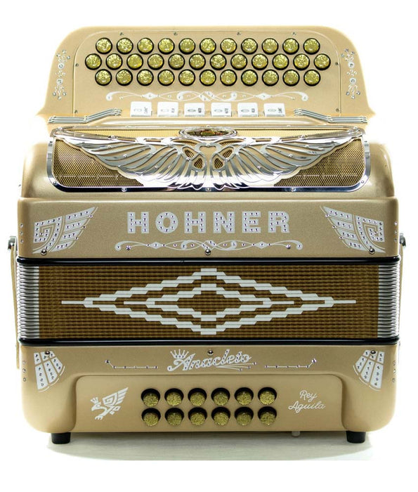 Hohner Anacleto Rey Aguila TT FBE/EAD Compact Accordion, Gold