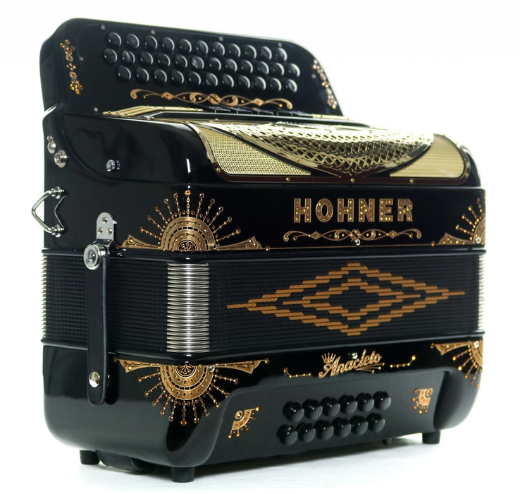 Hohner Anacleto Rey Del Norte III 5S FBbEb Accordion BlackAlamo Music ...