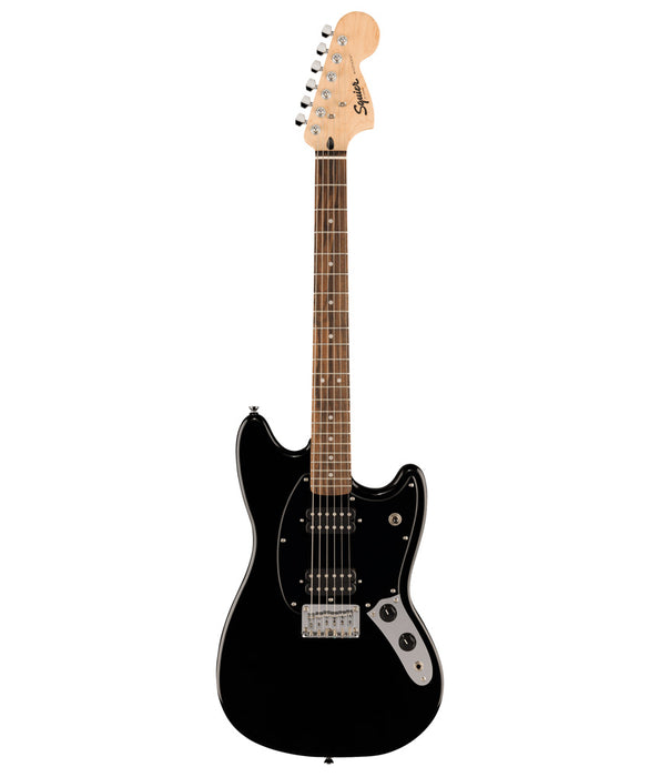 Squier Sonic Mustang HH Electric Guitar -Black with Laurel FB and Black PG | New