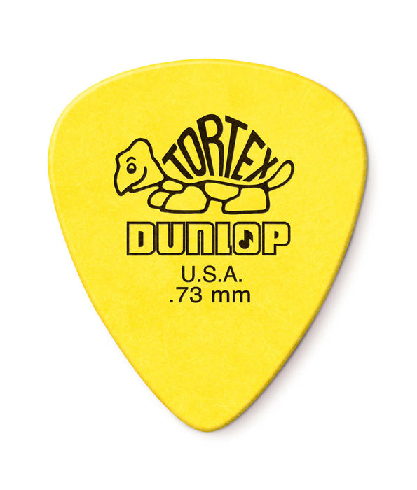 Dunlop Tortex Standard .73 Yellow Guitar Picks - 72 Pack