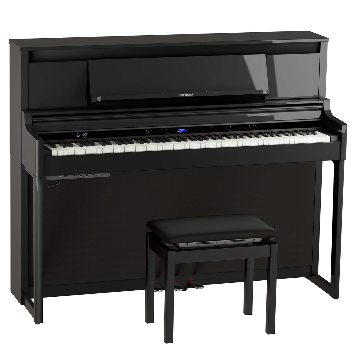 Roland LX-6 Digital Upright Piano w/ Bench and Stand - Polished