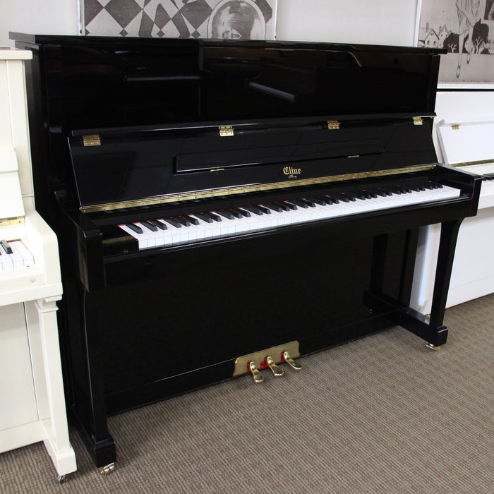 Cline Crescendo Hl 121 Polished Ebony Upright Studio Piano