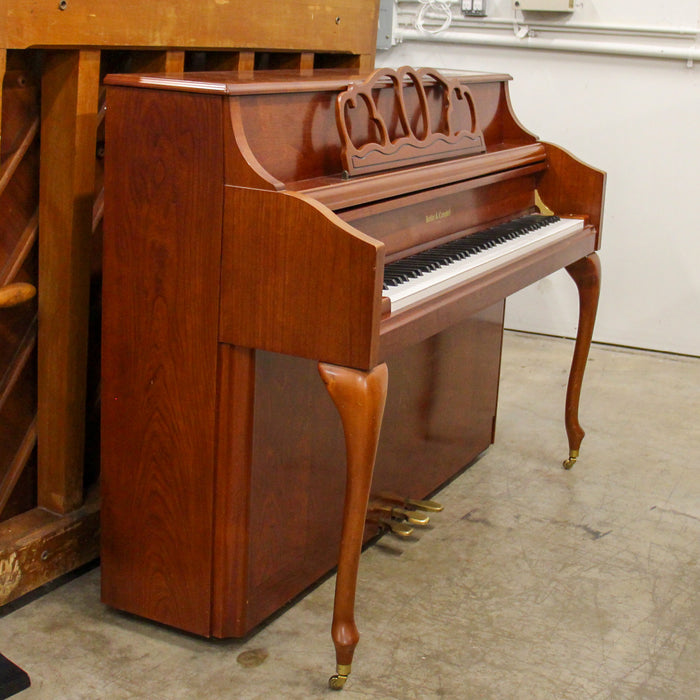 Kohler & Campbell KC-043 Upright Console Piano | Queen Anne - Cherry Satin