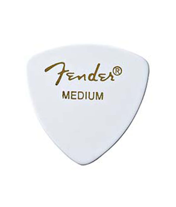 Fender 346 Shape Classic Celluloid Medium Guitar Picks, White - 12 pack