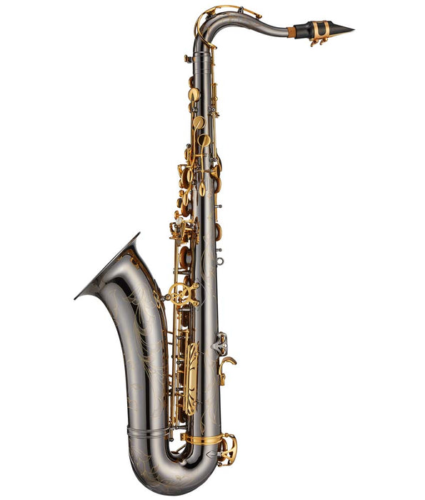 Antigua Winds TS4248 PowerBell Bb Tenor Saxophone - Black Nickel, Gold Plated Keys