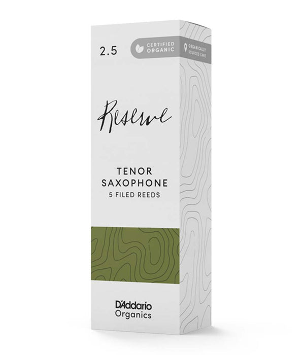 D'Addario Reserve 2.5 Tenor Saxophone Reeds - Box of 5
