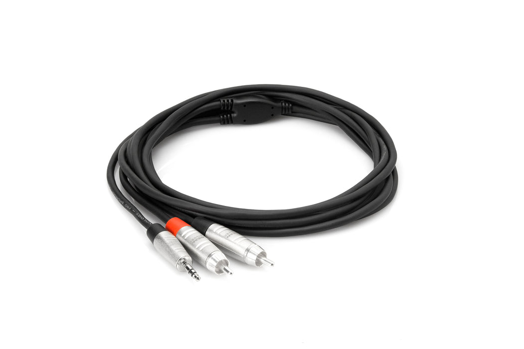 Hosa 3' Pro Stereo Breakout 3.5mm TRS to Dual RCA