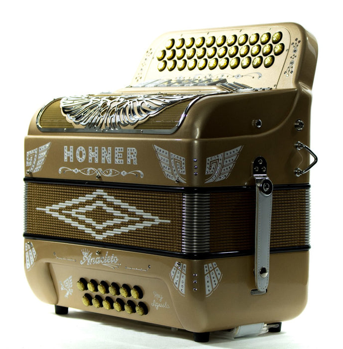 Hohner Anacleto Rey Aguila TT FBE/EAD Compact Accordion, Gold