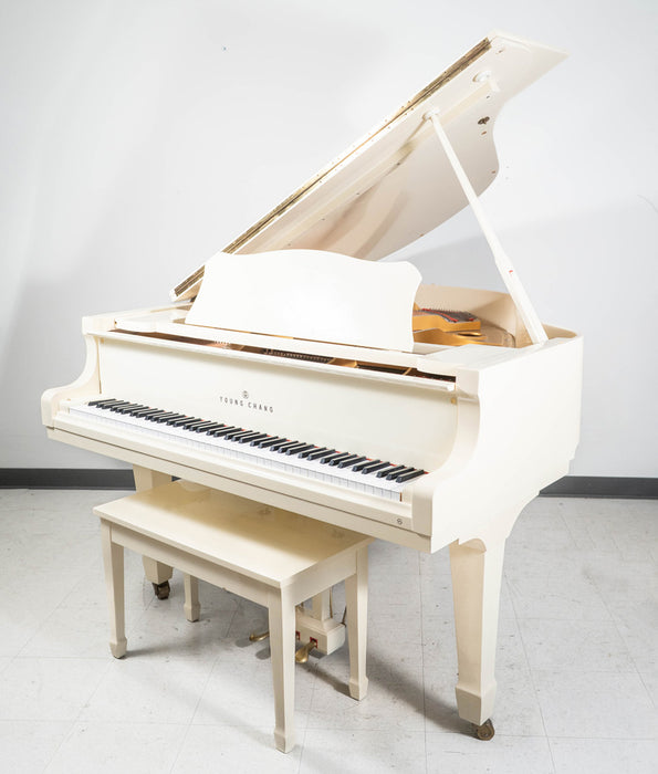 1987 Young Chang G157 Grand Piano in White | Serial No. G026634 | Used