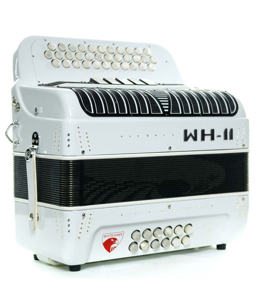 Hohner Anacleto WH-II White Hawk II 5-Switch EAD Accordion - Matte