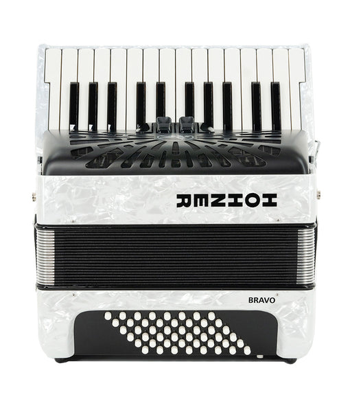 Pre-Owned Hohner Bravo II 48 Piano Accordion - White | UsedAlamo