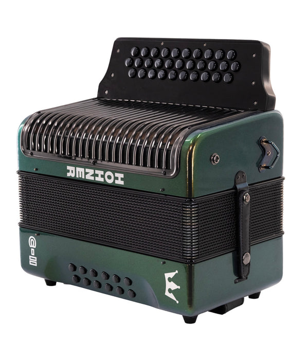 Pre-Owned Hohner CII GTG Diatonic Accordion - Green to Gold | Used